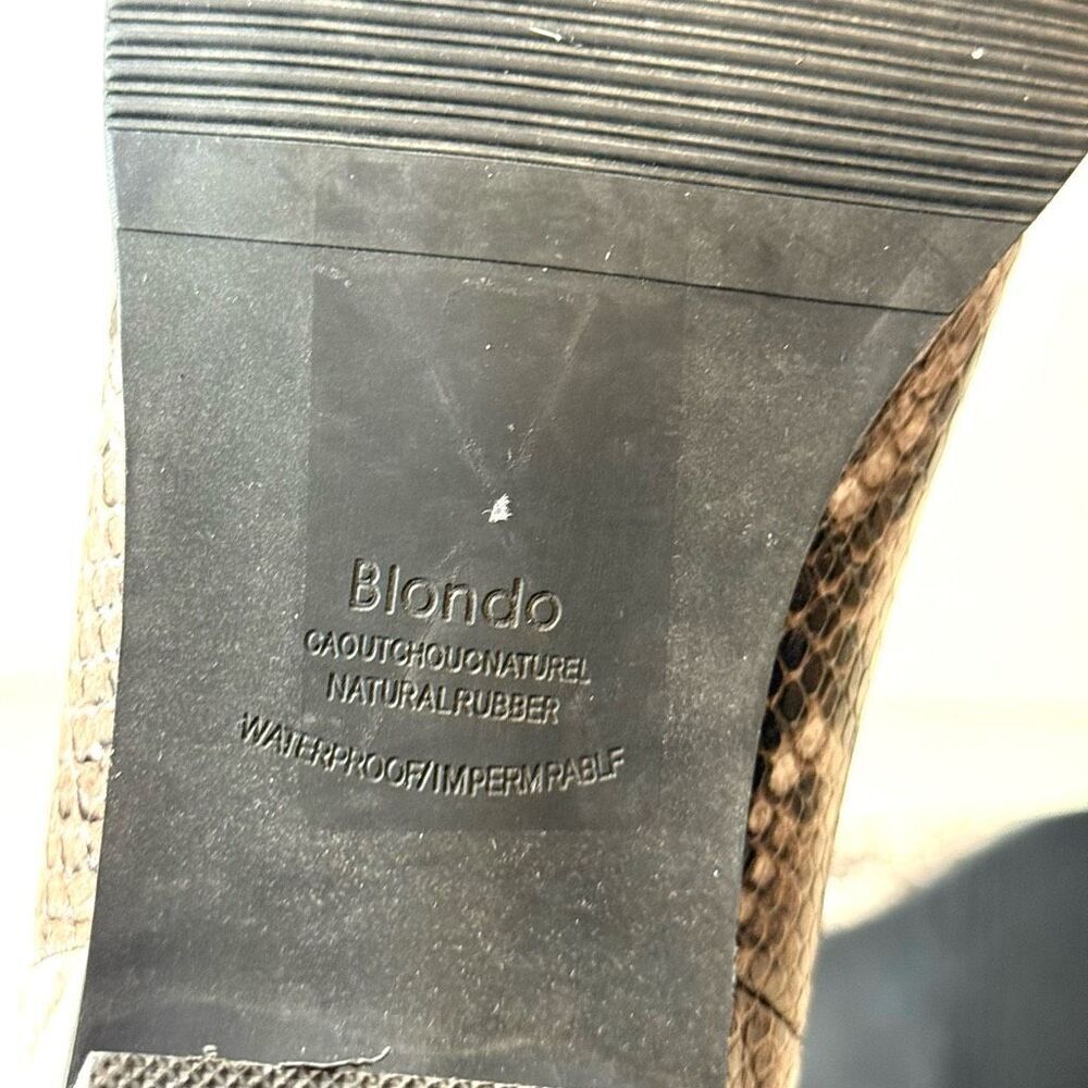 Blondo Emelia Snake Print Waterproof Ankle Boots Size 9.5 - Picture 6 of 9